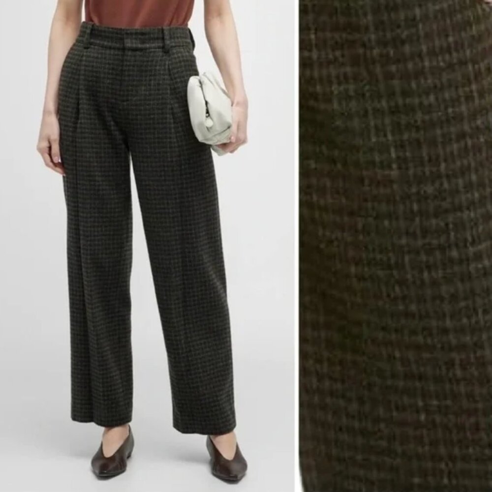 Vince Plaid Wool Cashmere Trousers - Size 10